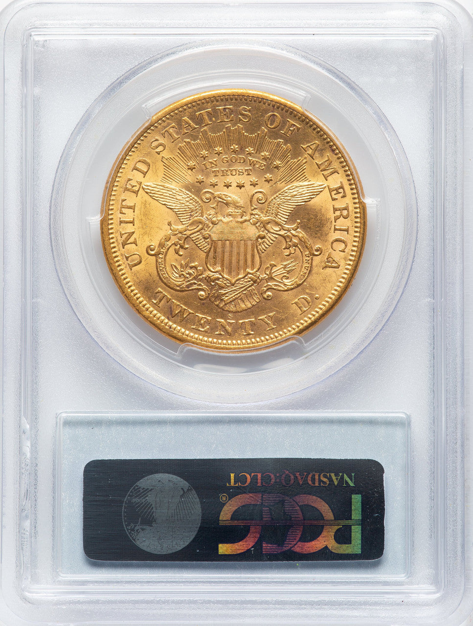 1867-S $20 Liberty Double Eagle PCGS MS61