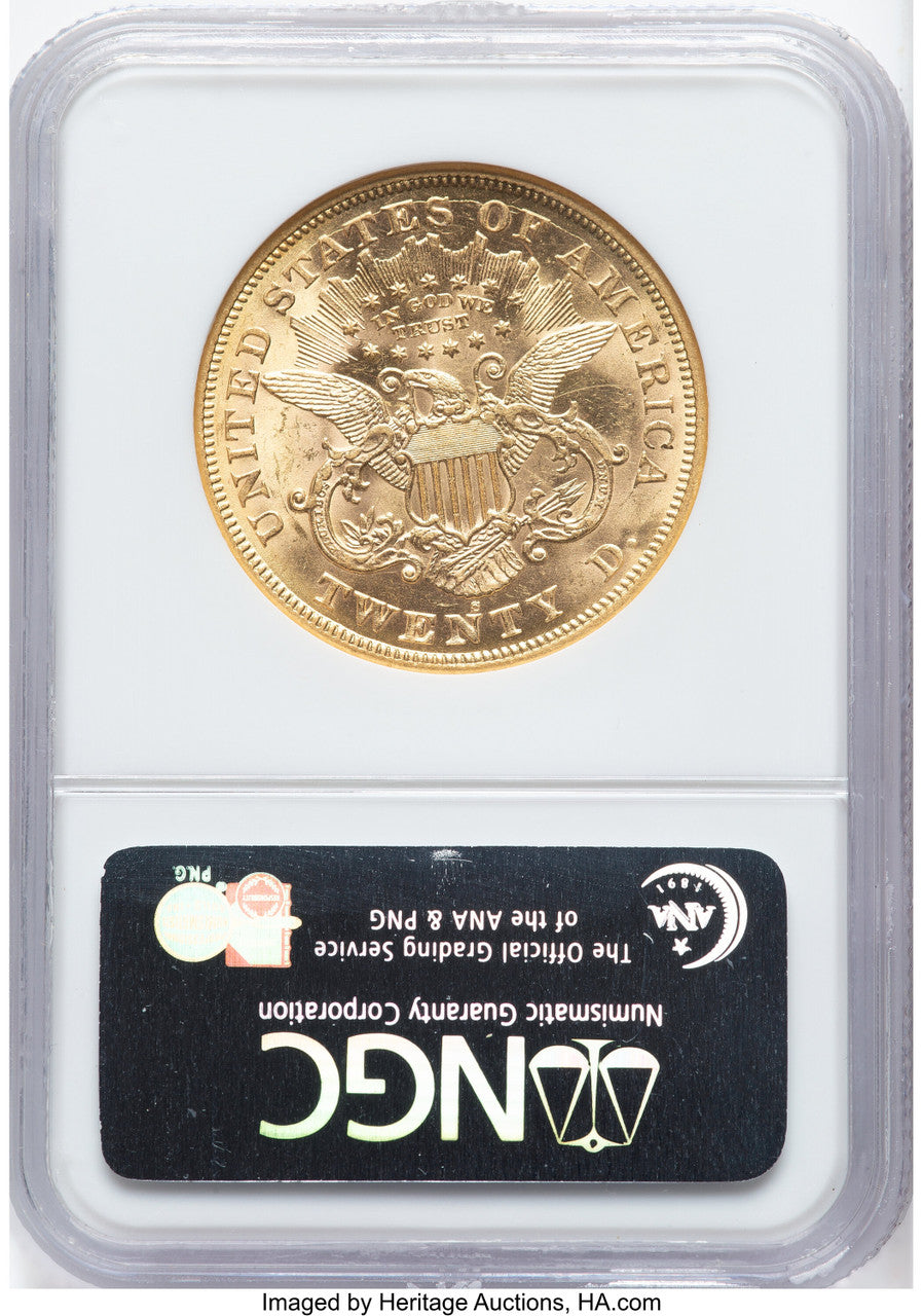 1869-S $20 Liberty Double Eagle NGC MS62
