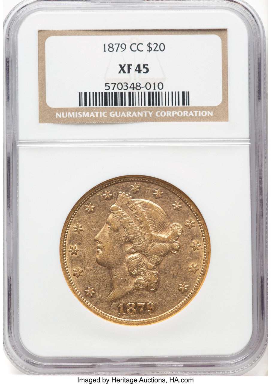 1879-CC $20 Liberty Double Eagle NGC XF45