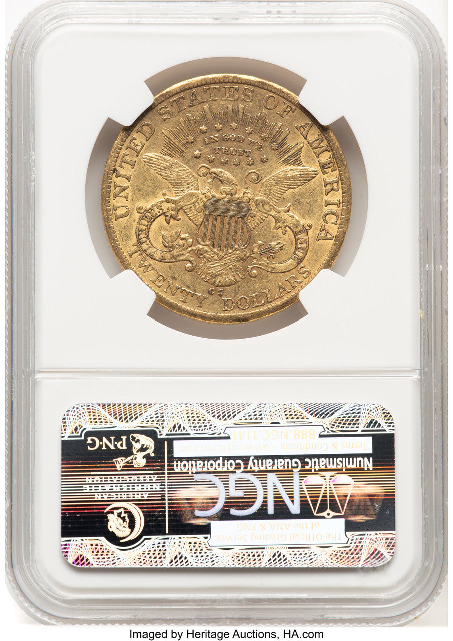 1885-CC $20 CAC Liberty Double Eagle NGC AU53