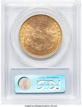1890 $20 Liberty Double Eagle PCGS MS63