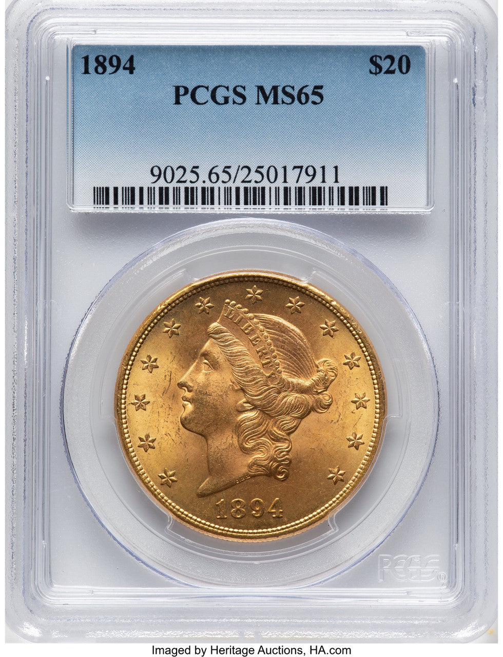1894 $20 Liberty Double Eagle PCGS MS65
