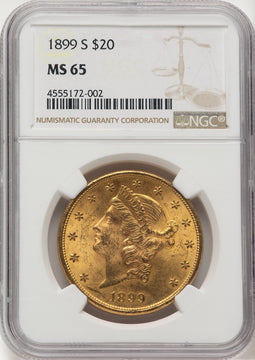 1899-S $20 Liberty Double Eagle NGC MS65 (776141043)