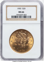 1903 $20 Liberty Double Eagle NGC MS66