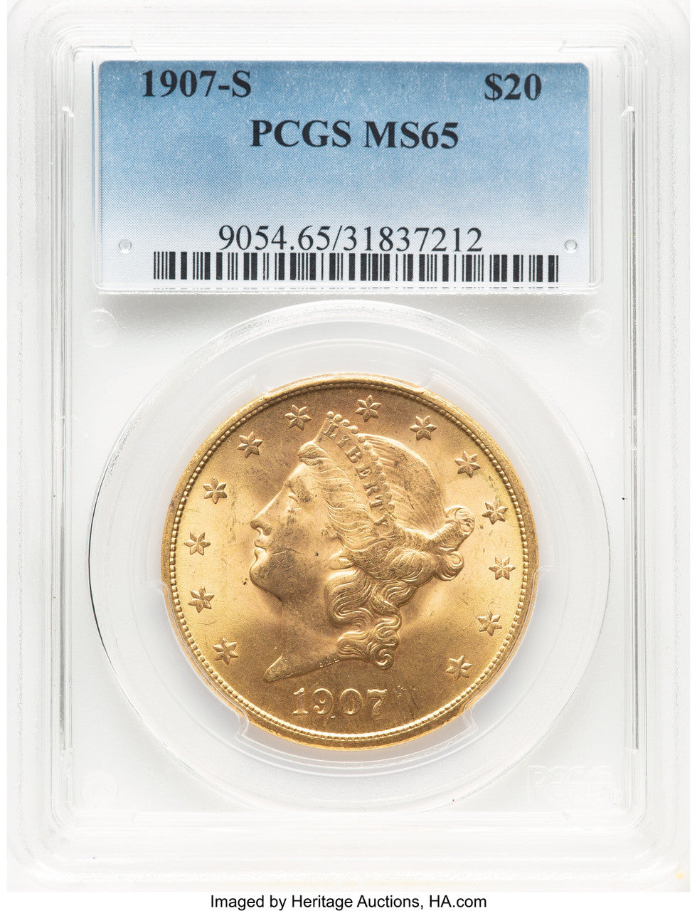 1907-S $20 Liberty Double Eagle PCGS MS65