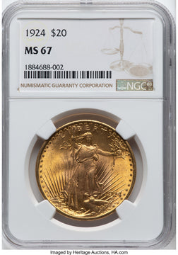 1924 $20 Saint Saint-Gaudens Double Eagle NGC MS67 (776141048)