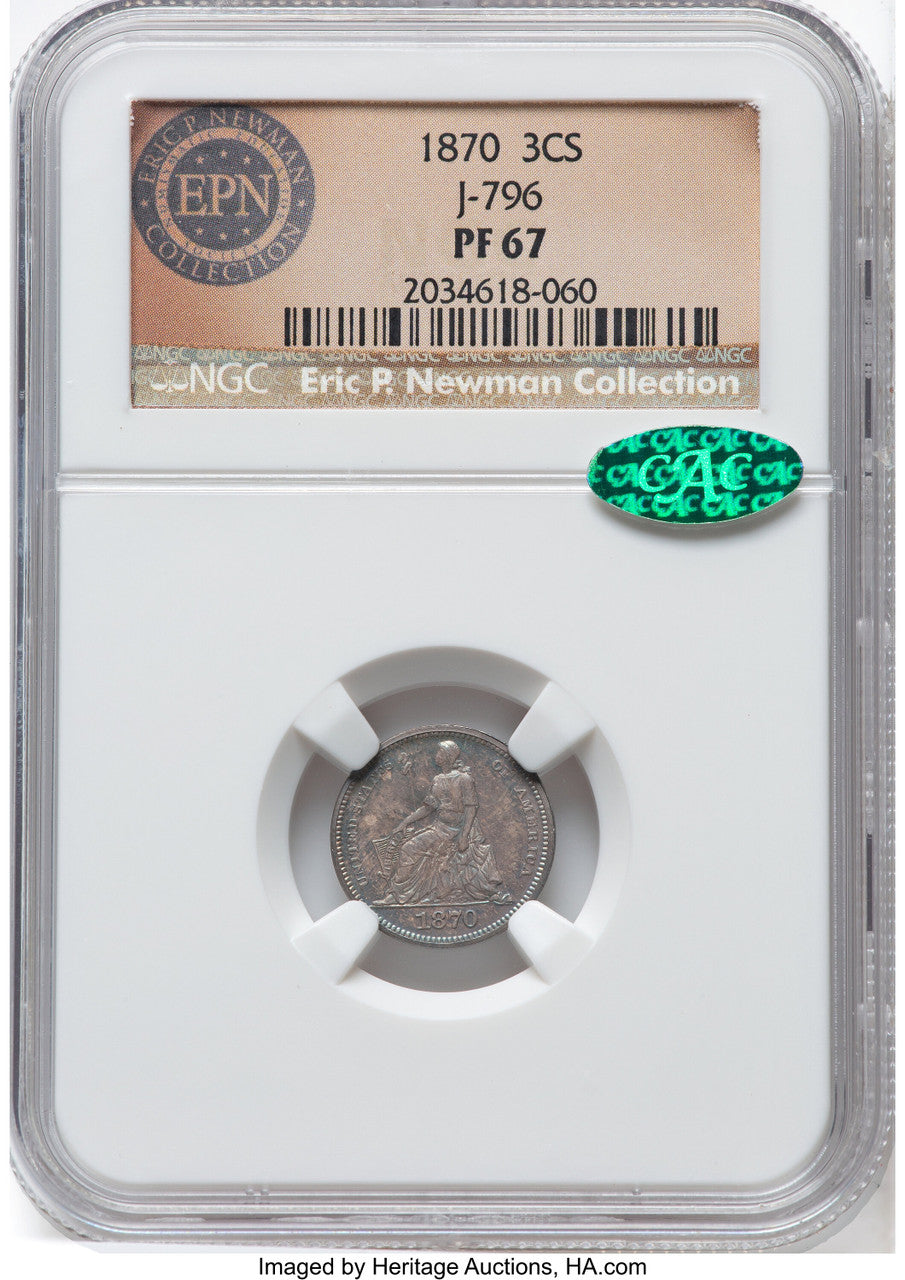 1870 3C J-796 CAC Patterns NGC MS67