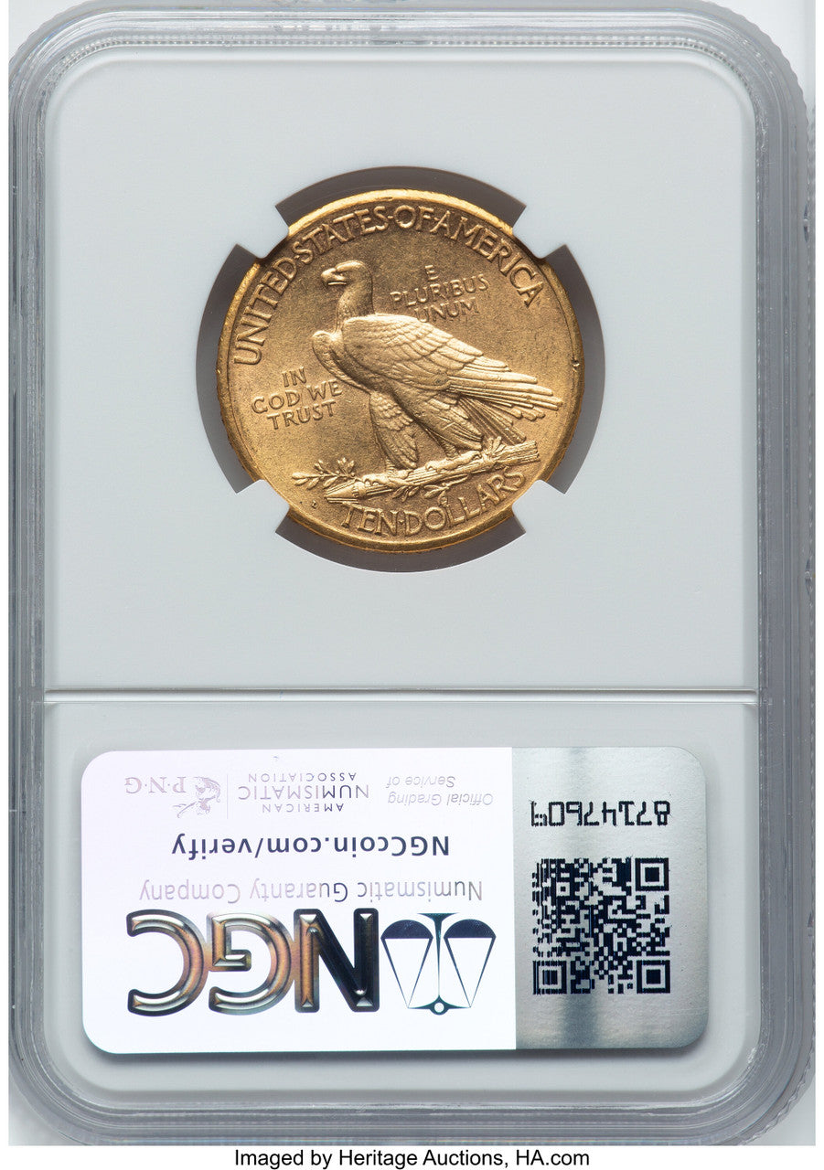 1911-D $10 Indian Eagle NGC AU55 (776141058)