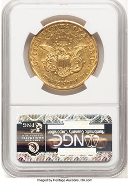 1852-O $20 Liberty Double Eagle NGC AU55
