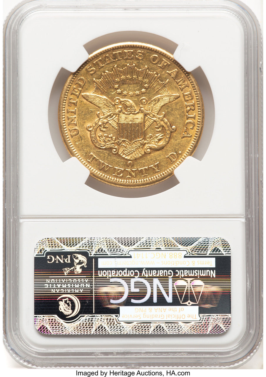 1852-O $20 Liberty Double Eagle NGC AU55