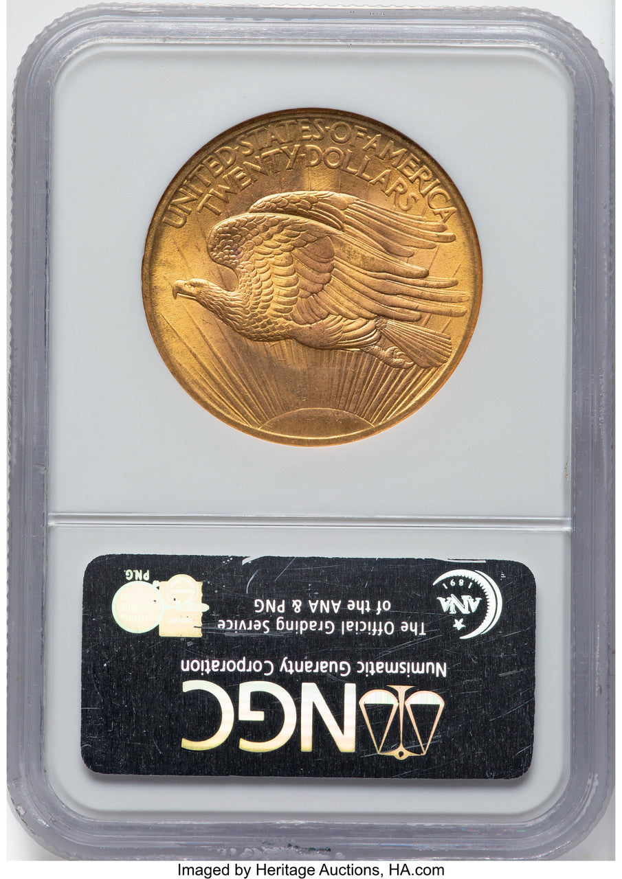 1908 $20 NO MOTTO Saint-Gaudens Double Eagle NGC MS67 (776141090)
