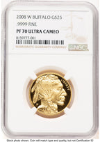 2008-W Proof Gold Buffalo 1/2 oz Brown Label NGC PF70