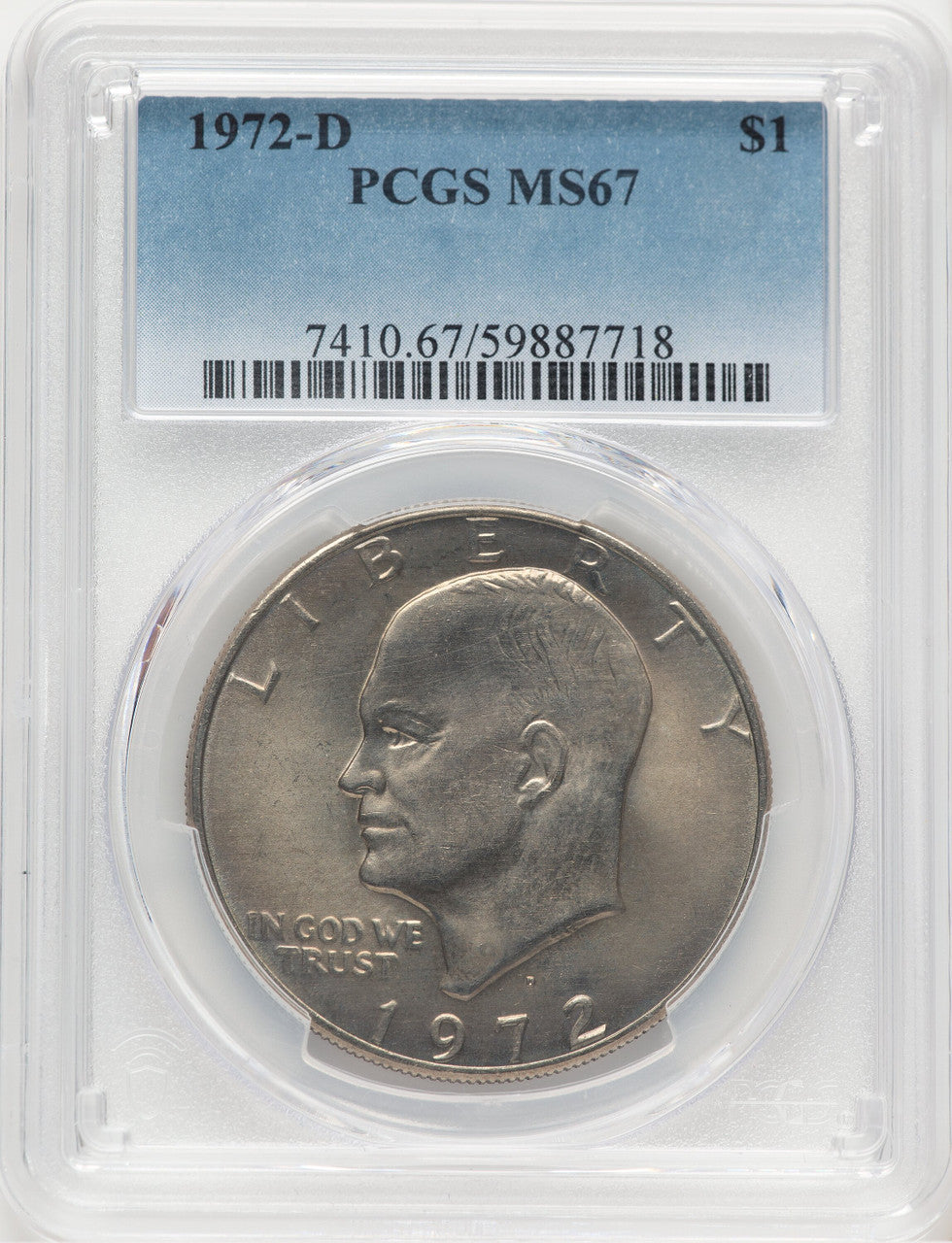 1972-D $1 Eisenhower Dollar PCGS MS67