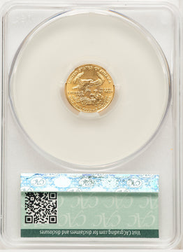 1986 Gold Eagle 1/10 oz Non Designation CACG MS69