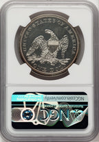 1850 Proof Seated Dollar NGC PR65