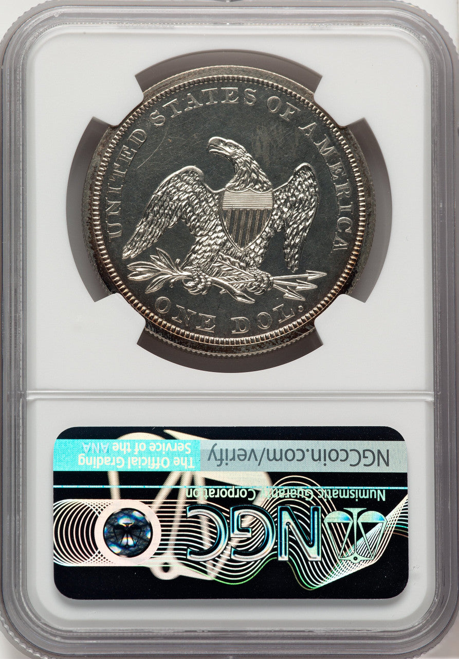1850 Proof Seated Dollar NGC PR65