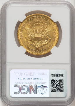 1861-O $20 Liberty Double Eagle NGC AU55