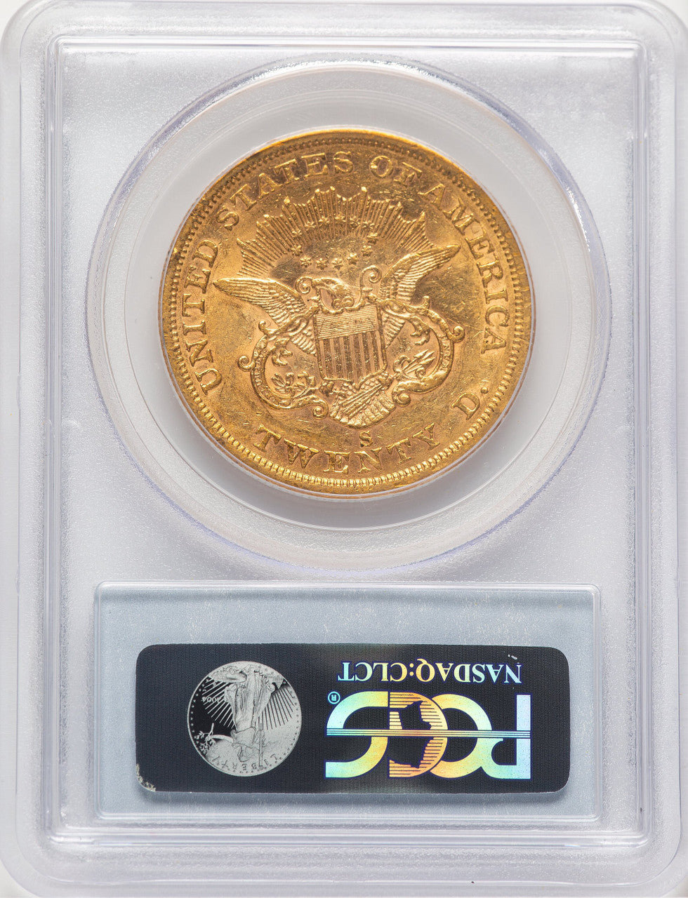 1863-S $20 Liberty Double Eagle PCGS AU50