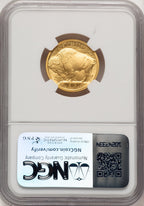 2008-W Burnished Gold Buffalo 1/4 oz Brown Label NGC MS70