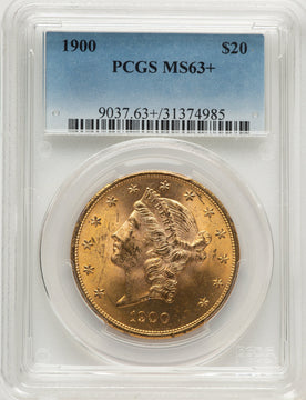 1900 $20 Liberty Double Eagle PCGS MS63+ (776498011)