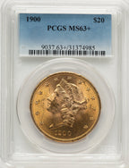 1900 $20 Liberty Double Eagle PCGS MS63+ (776498011)