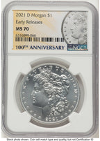 2021-D Morgan Dollar ER Morgan Label NGC MS70