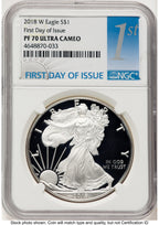 2018-W Proof Silver Eagle 1 oz FDI 1ST NGC PF70