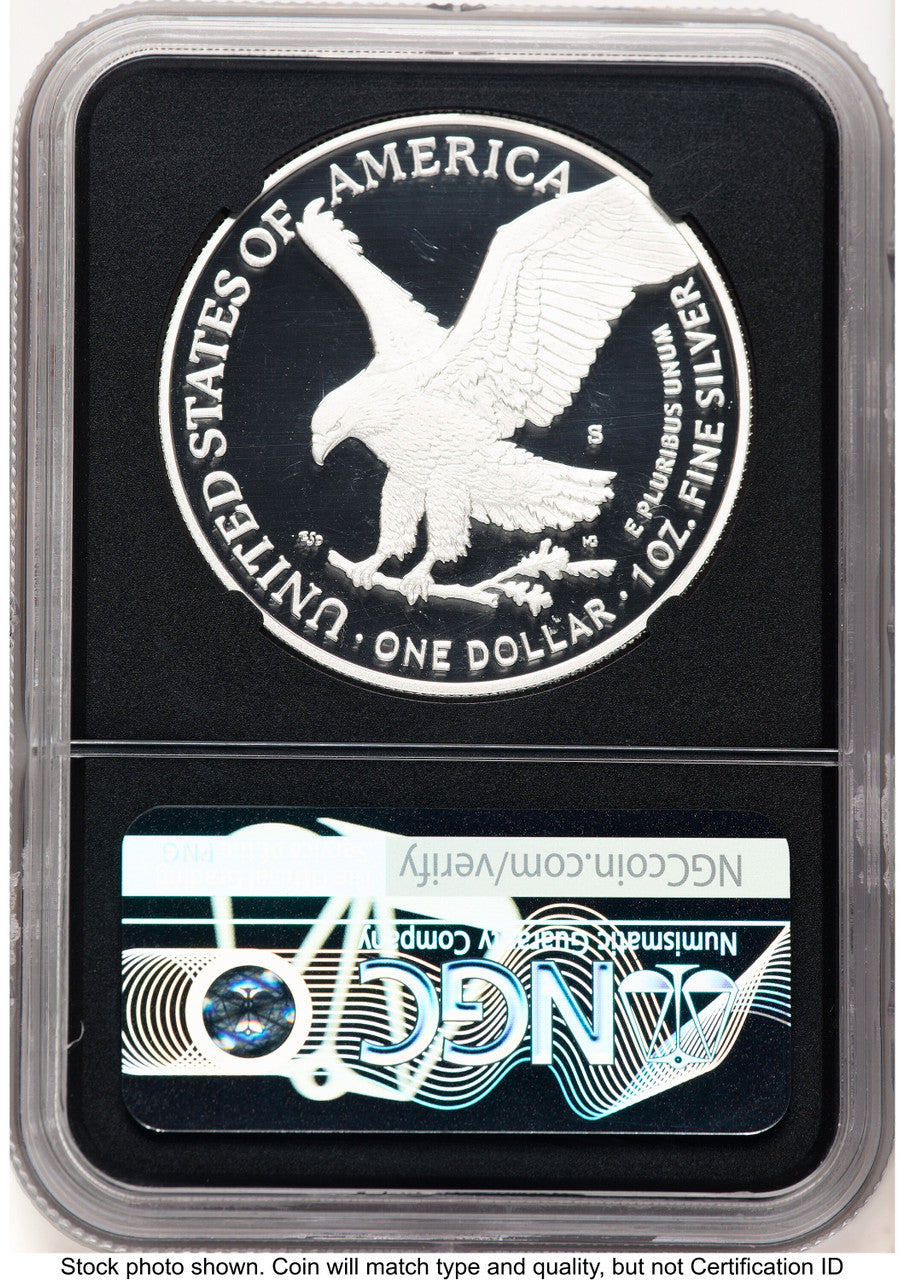 2022-S Proof Silver Eagle 1 oz FDI Michael Gaudioso NGC PF70