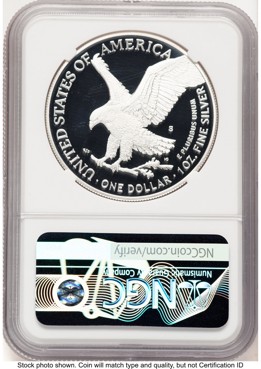 2022-S Proof Silver Eagle 1 oz ER Blue NGC PF70
