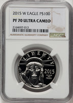 2015-W Proof Platinum Eagle 1 oz Brown Label NGC PF70