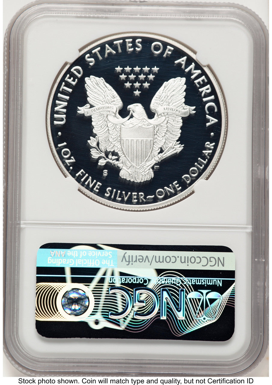 2018-S Proof Silver Eagle 1 oz Brown Label NGC PF70