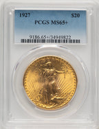1927 $20 Saint-Gaudens Double Eagle PCGS MS65+