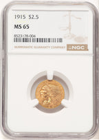 1915 $2.50 Indian Quarter Eagle NGC MS65 (776661009)