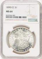 1890-CC Morgan Dollar NGC MS64 (776661075)