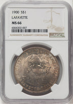 1900 Lafayette Dollar Commemorative Silver NGC MS66