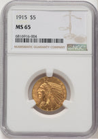 1915 $5 Indian Half Eagle NGC MS65