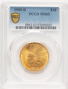 1909-D $10 Indian Eagle PCGS MS63