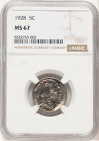 1928 5C Buffalo Nickel NGC MS67 (776699001)