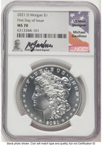2021-D Morgan Dollar FDI Michael Gaudioso NGC MS70