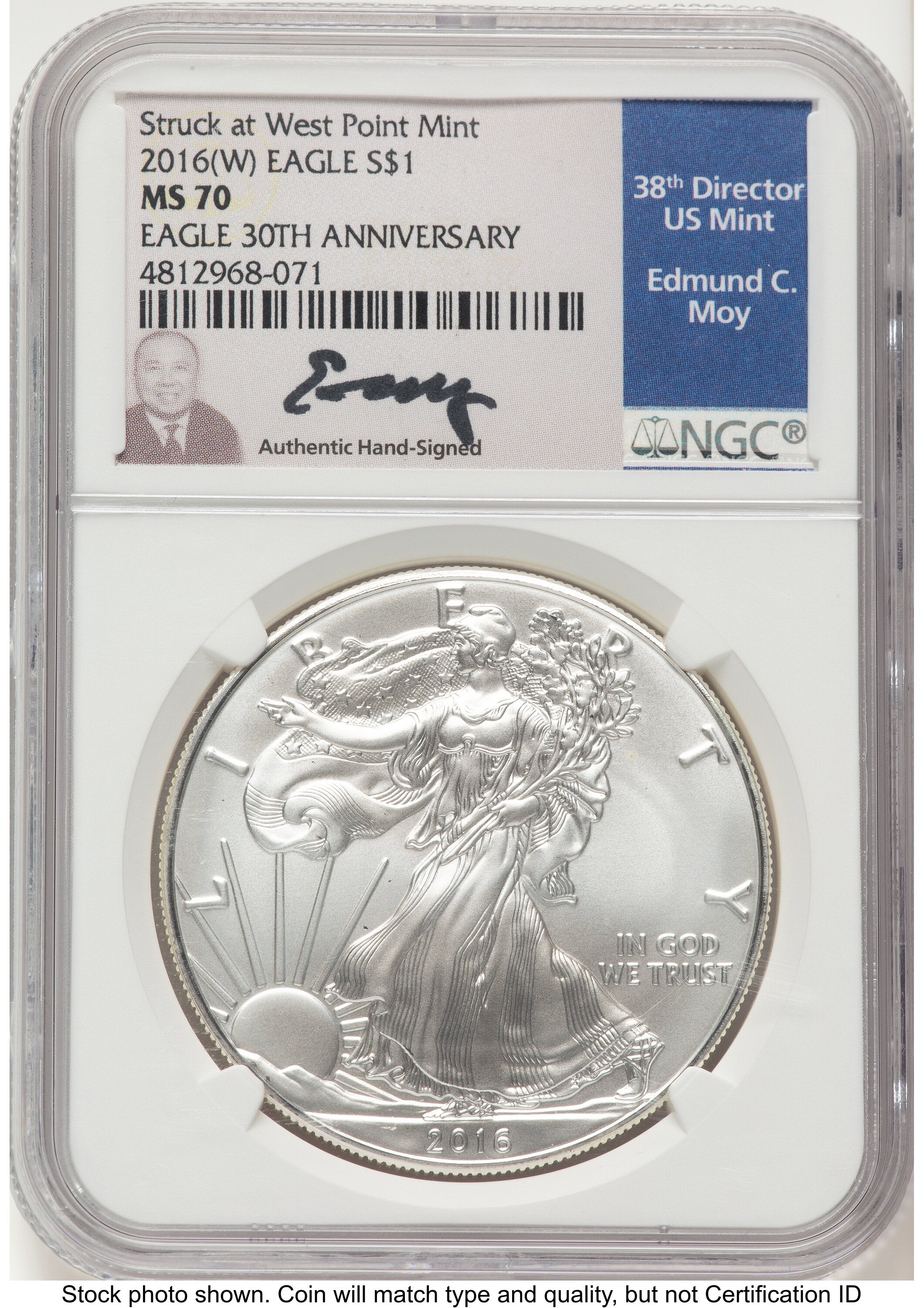2016-(W) Silver Eagle NGC MS70 Ed Moy
