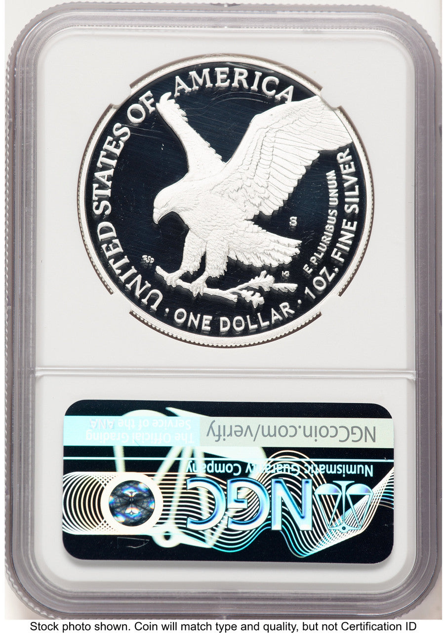 2022-S Proof Silver Eagle 1 oz 2022 Chicago ANA Releases Mike Castle NGC PF70