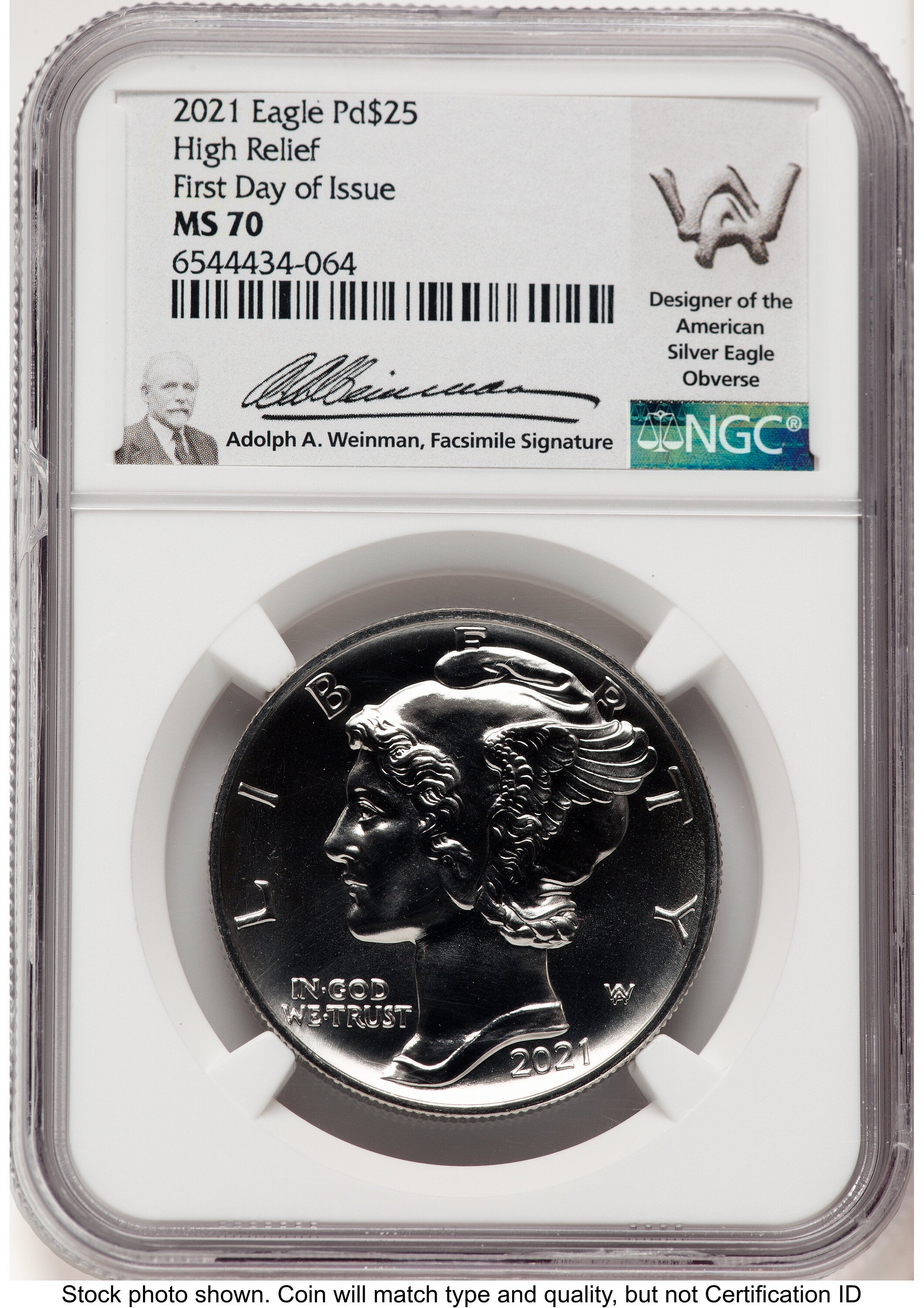 2021 Palladium Eagle 1 oz FDI Adolph Weinman NGC MS70 | LCR Coin