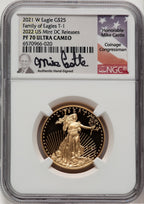 2021-W T1 4-Coin Set Gold American Eagle Mike Castle NGC PF70