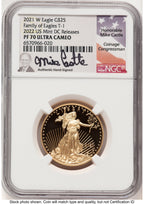 2021-W Type 1 Proof Gold Eagle 1/2 oz 2022 US Mint Releases Mike Castle NGC PF70