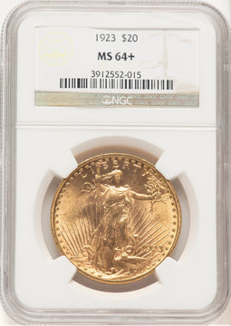 1923 $20 Saint-Gaudens Double Eagle NGC MS64+