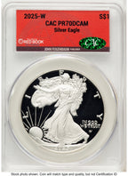2025-W Proof Silver Eagle 1 oz Red Book CACG PR70