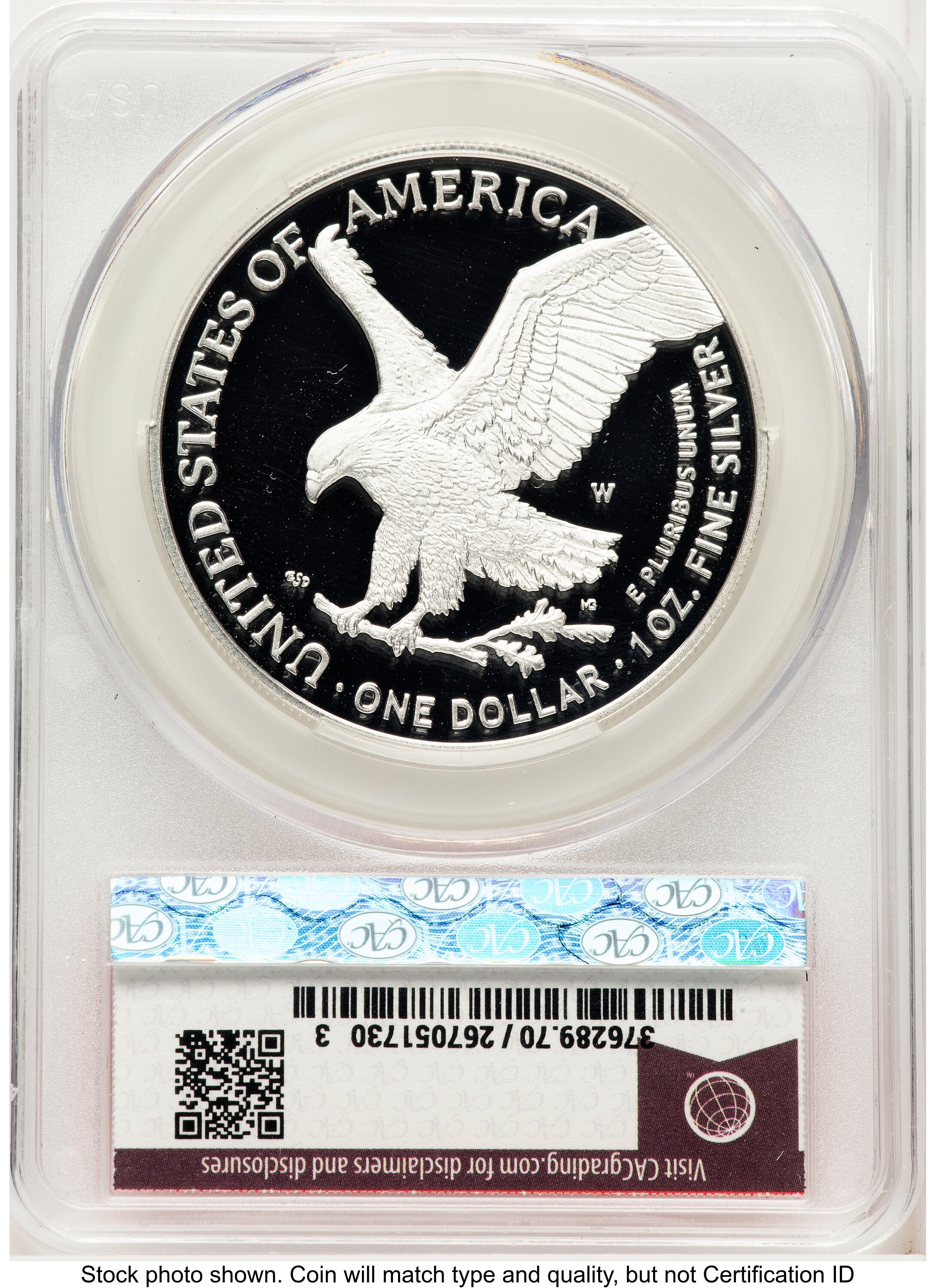 2025-W Proof Silver Eagle 1 oz Red Book CACG PR70