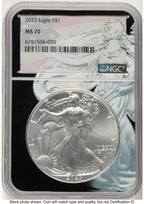 2023 Silver Eagle Black Silver Eagle Core Overlay/Label NGC MS70