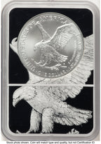 2023 Silver Eagle Black Silver Eagle Core Overlay/Label NGC MS70