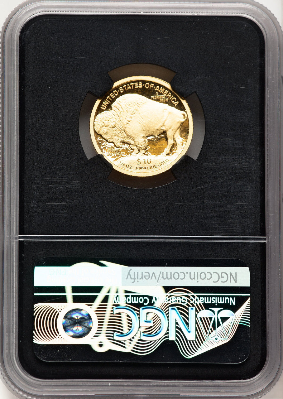 2008-W Proof Gold Buffalo 1/4 oz Anna Cabral NGC PF70 | LCR Coin